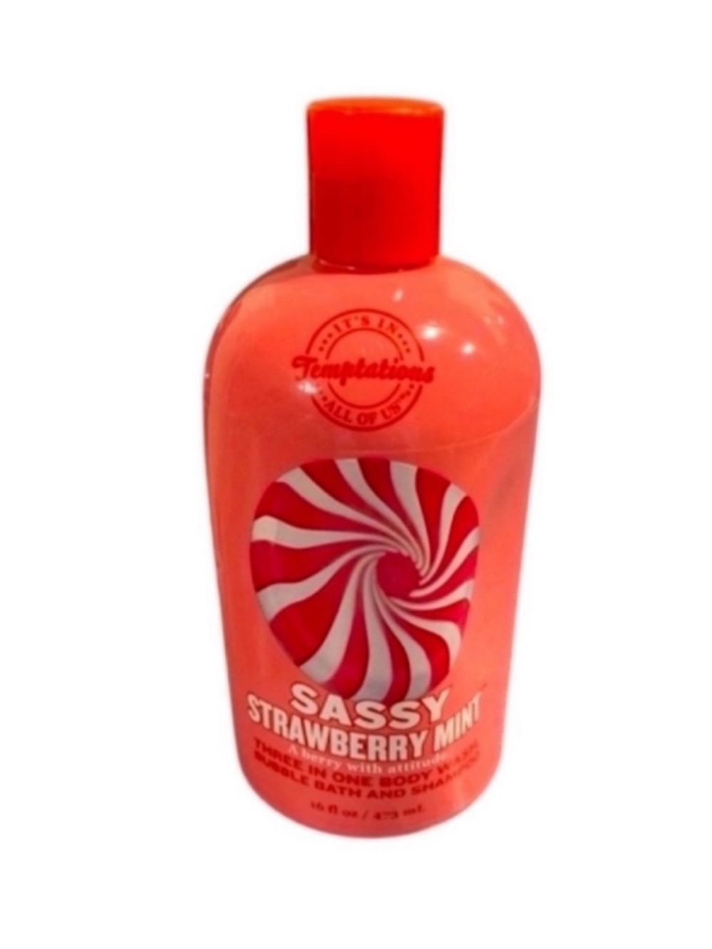 Rare Temptations Sassy Strawberry Mint 3 in 1 Body Wash, Bubble Bath and Shampoo